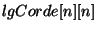 $ lgCorde[n][n]$