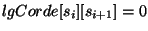 $ lgCorde[s_i][s_{i+1}]=0 $