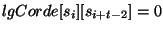 $ lgCorde[s_i][s_{i+t-2}]=0 $