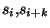 $ s_i,s_{i+k}$