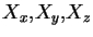 $\displaystyle X_x,X_y,X_z$
